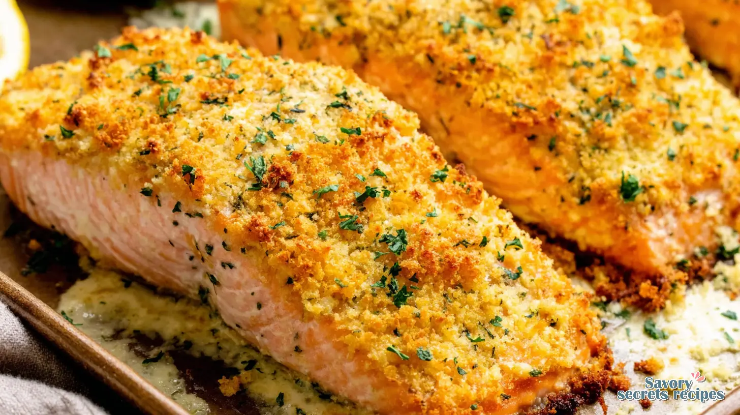 crispy parmesan crusted salmon from frozen 518323705