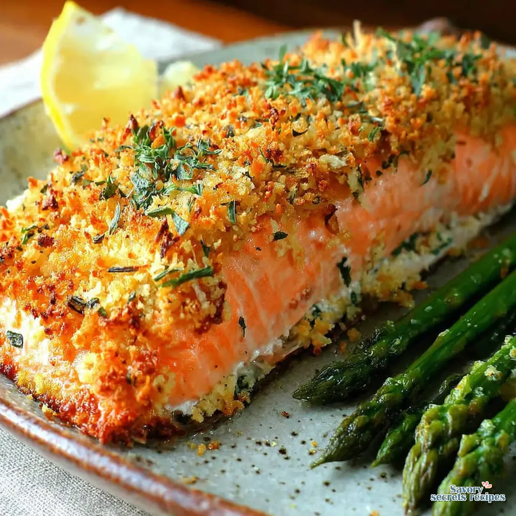 crispy parmesan crusted salmon healthy final presentation