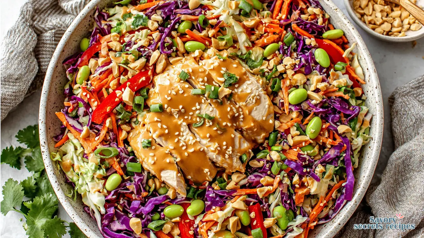 Crunchy Asian Chicken Salad final presentation