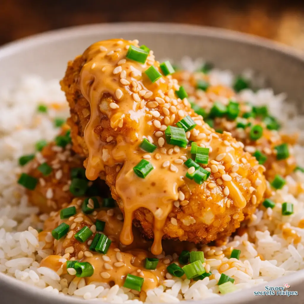easy air fryer bang bang chicken final presentation