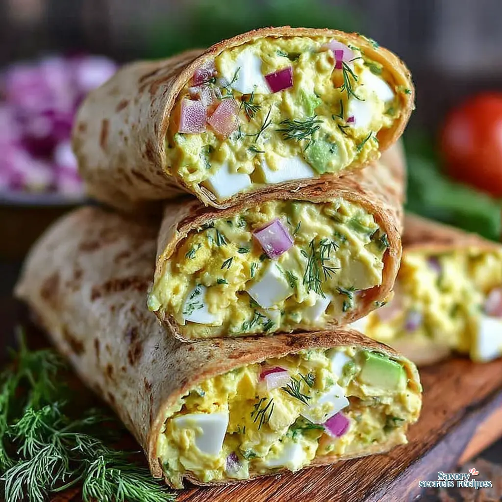 Egg Salad Protein Wrap close up