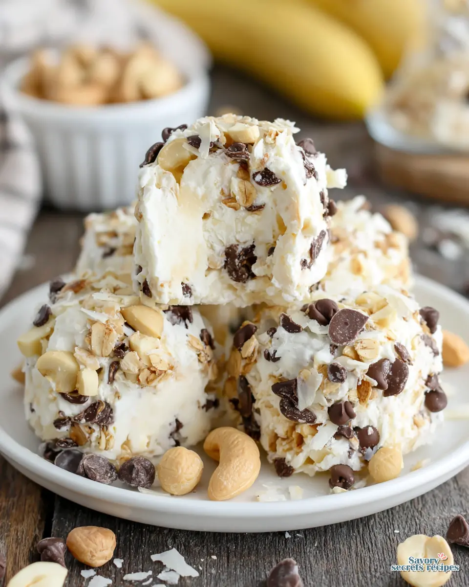 Frozen Yogurt Granola Clusters close up