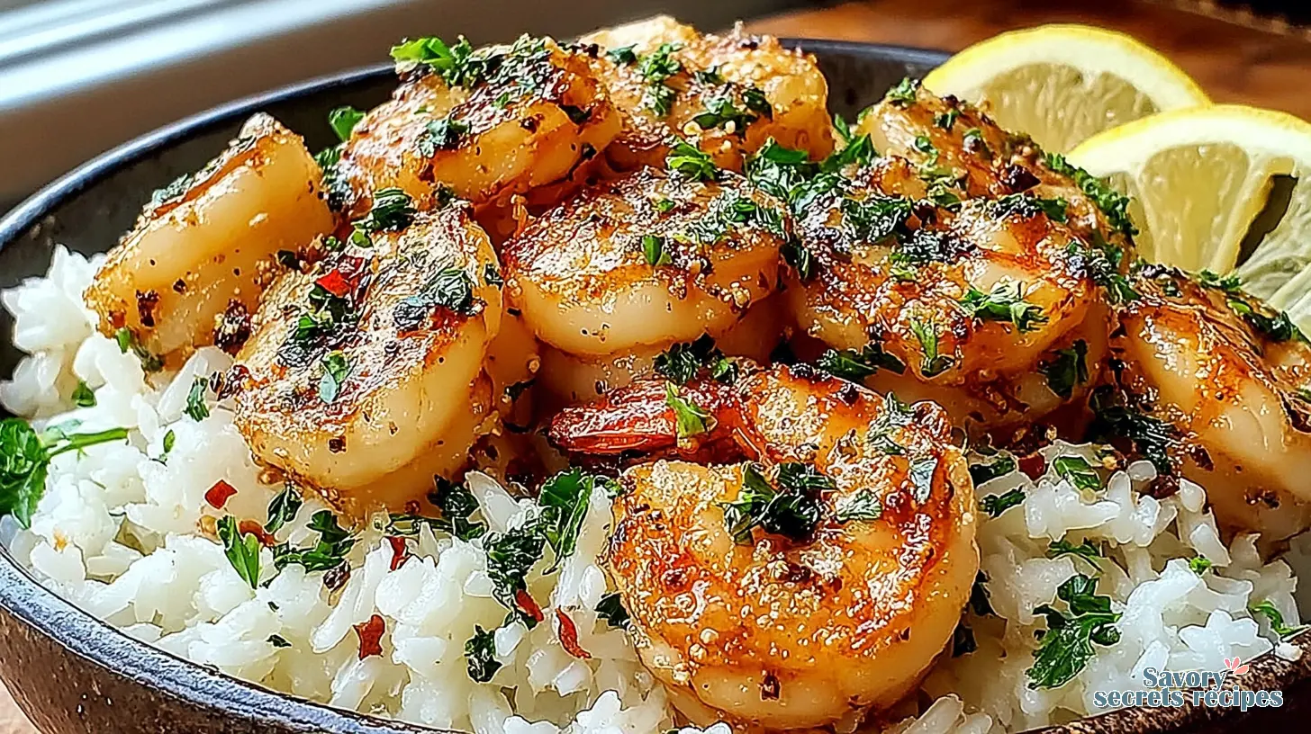 garlic butter shrimp rice bowl final presentation