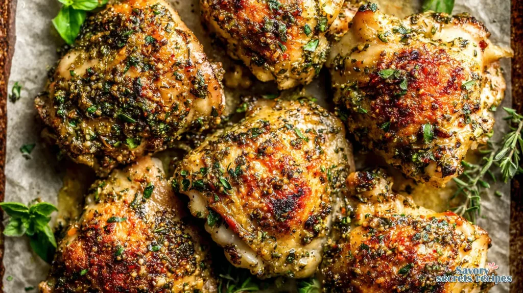 garlic herb roasted chicken thighs 355928345