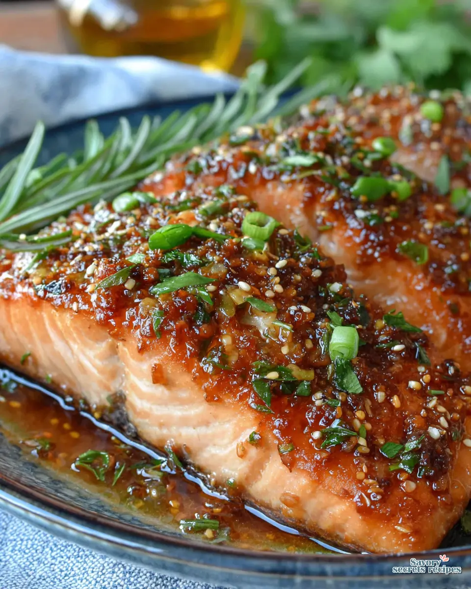 Garlic Herb Salmon Bowl close up
