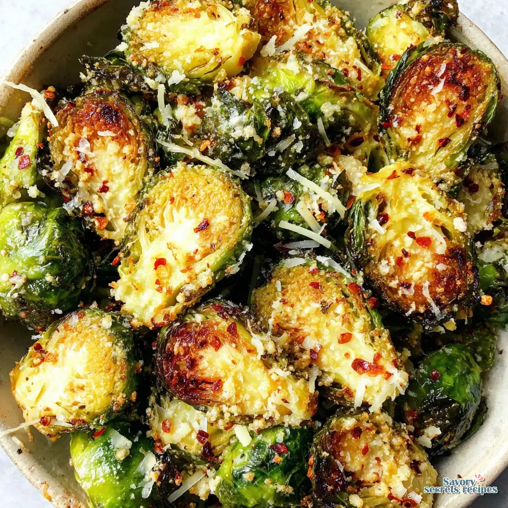 garlic parmesan roasted brussels sprouts 157110422