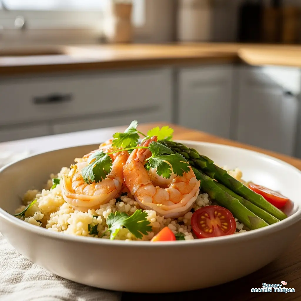 gluten free cauliflower rice shrimp bowl 954345997