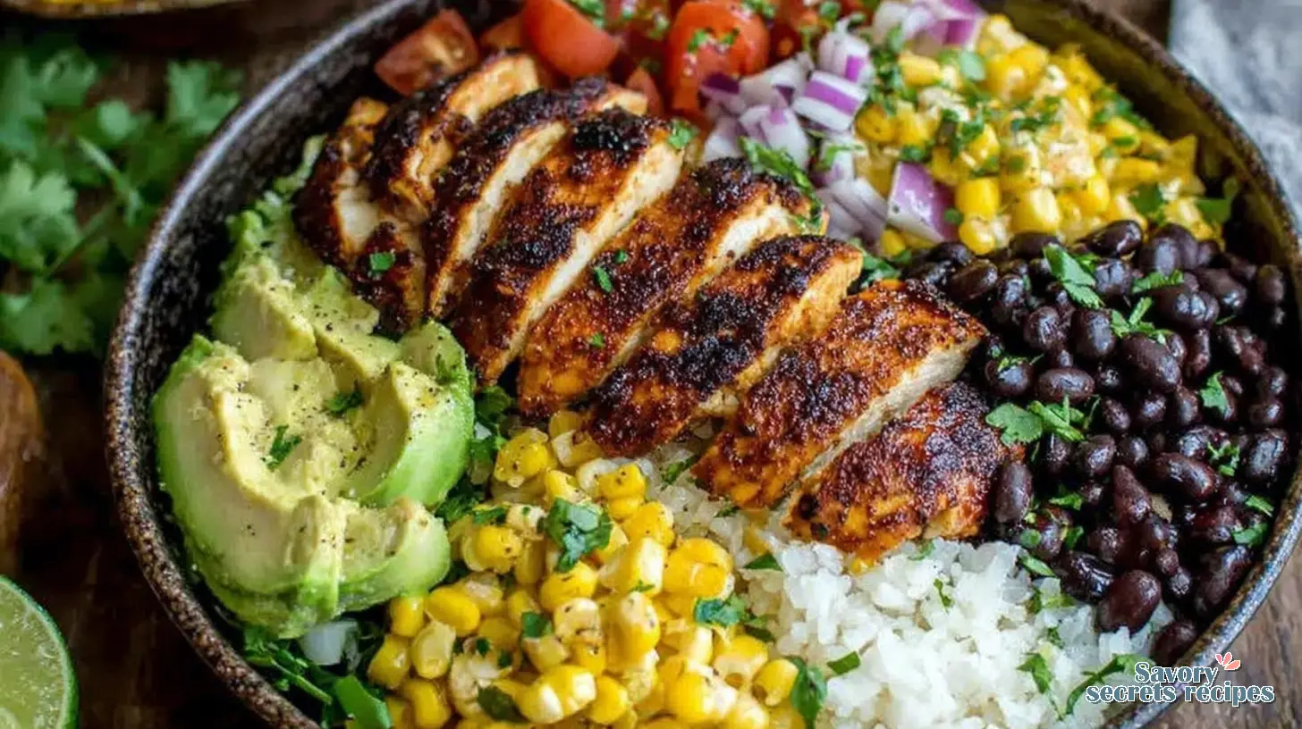 Grilled Chicken Power Bowl final presentation