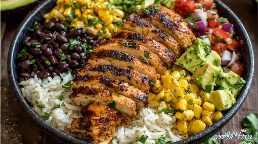 grilled chicken power bowl 465821345