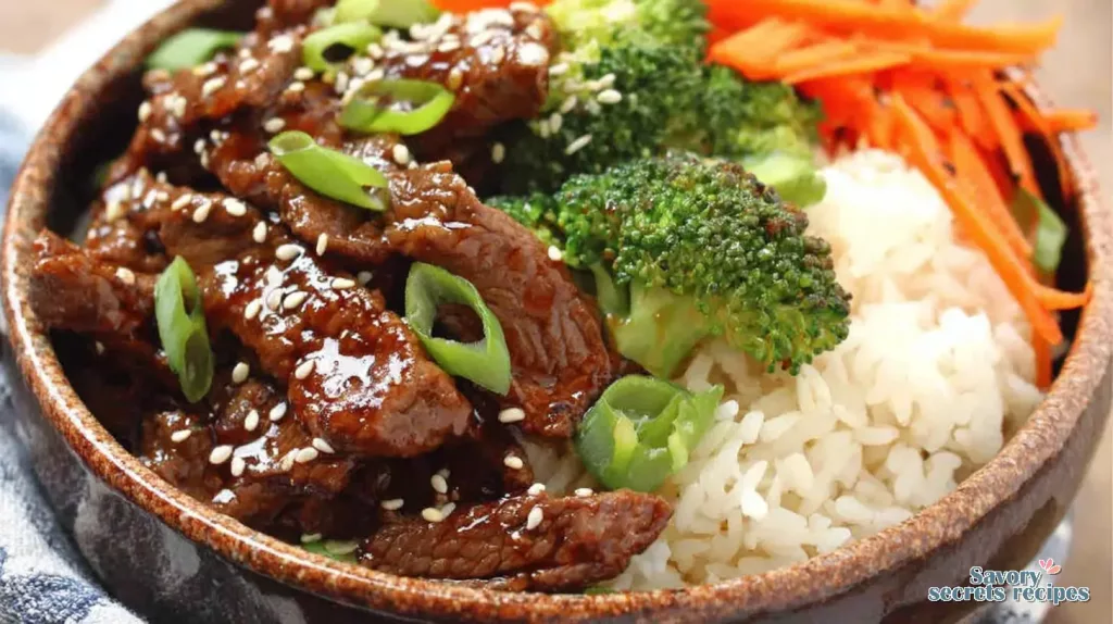 healthy honey garlic beef rice bowl 766209014