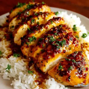 healthy honey garlic chicken and rice 445343330