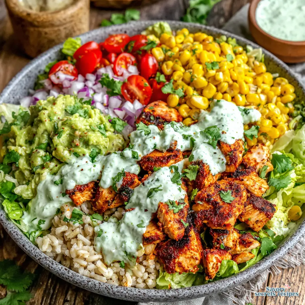 high protein chicken taco bowl healthy final presentation