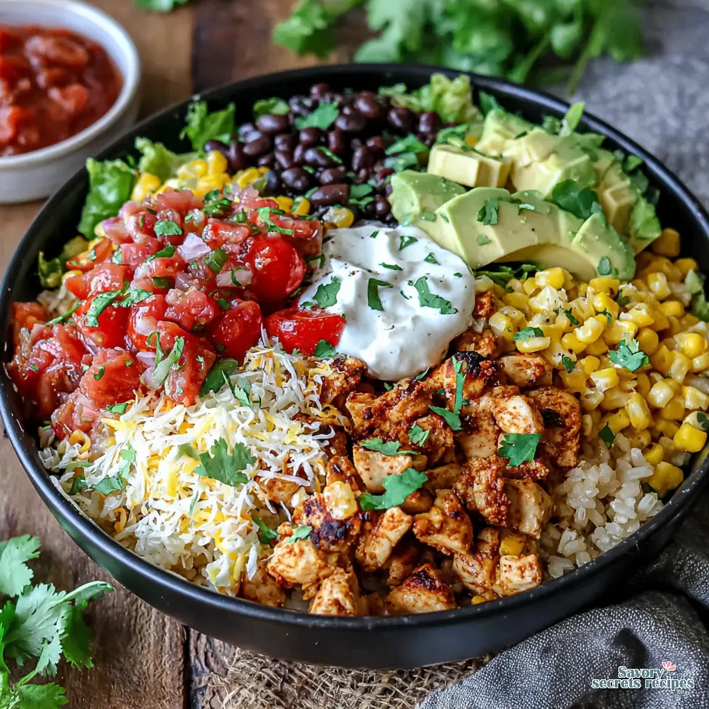 high protein chicken taco bowl meal prep final presentation
