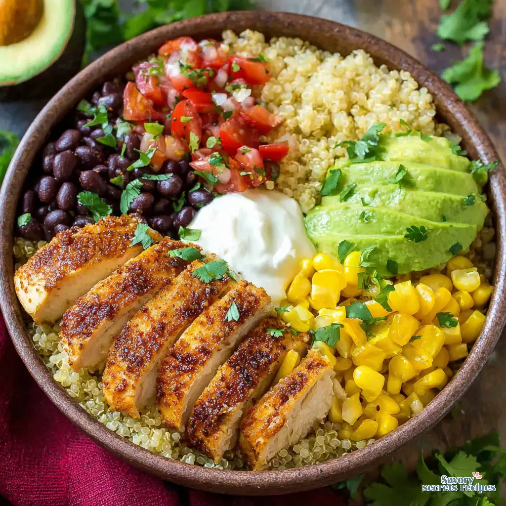 high protein chicken taco bowl quinoa final presentation