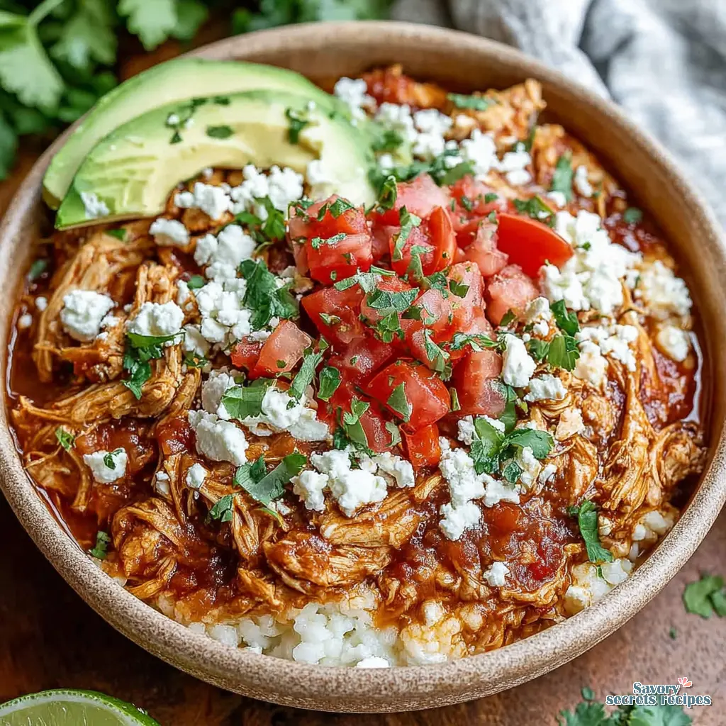 high protein chicken taco bowl with cottage cheese final presentation