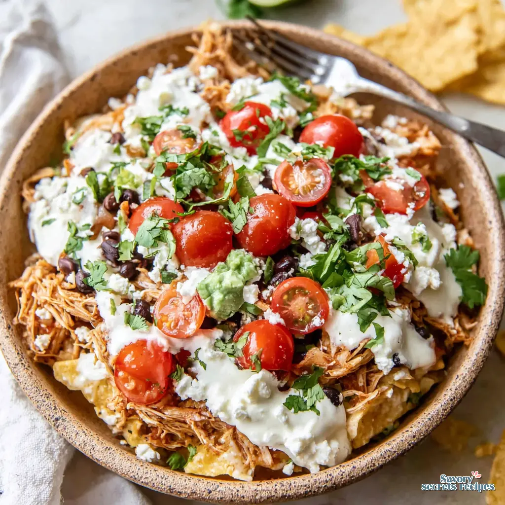 high protein chicken taco bowl with cottage cheese