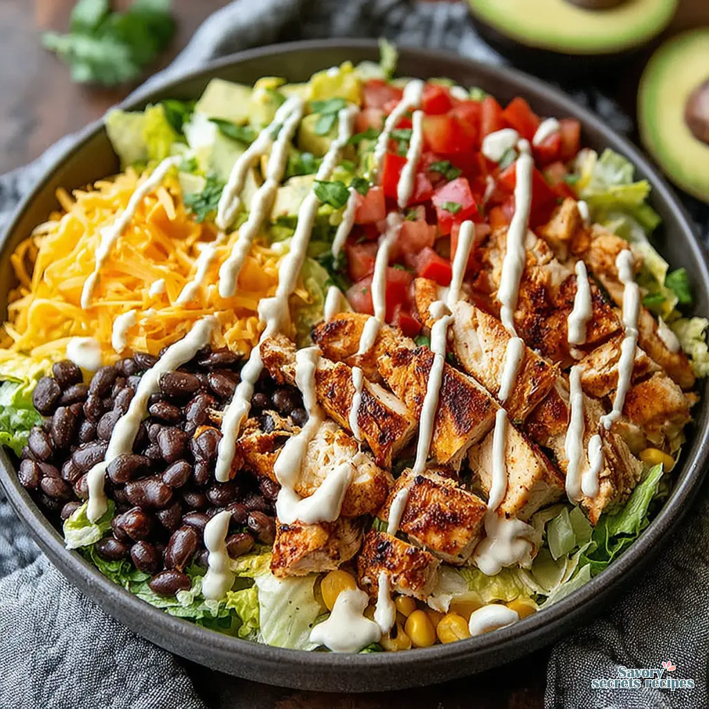 high protein chicken taco salad final presentation
