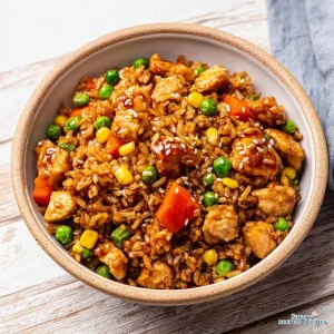 high protein honey garlic chicken fried rice recipe 507355212