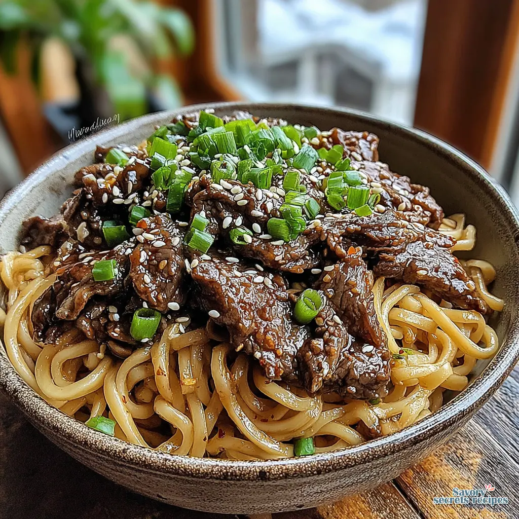 honey garlic beef noodle bowl final presentation