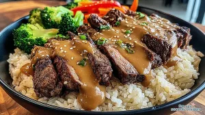 honey garlic beef noodle bowl 972261743