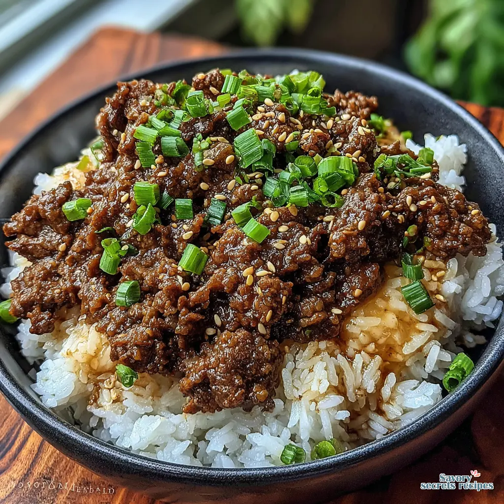 honey garlic beef rice bowl final presentation