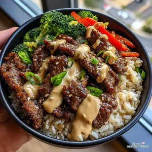 honey garlic beef rice bowl 747777672