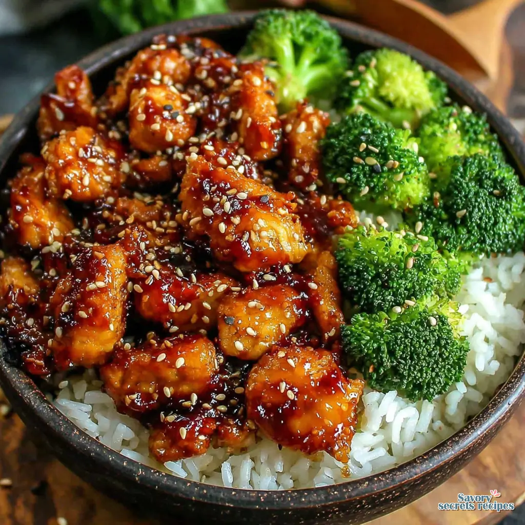 honey garlic chicken rice bowl final presentation