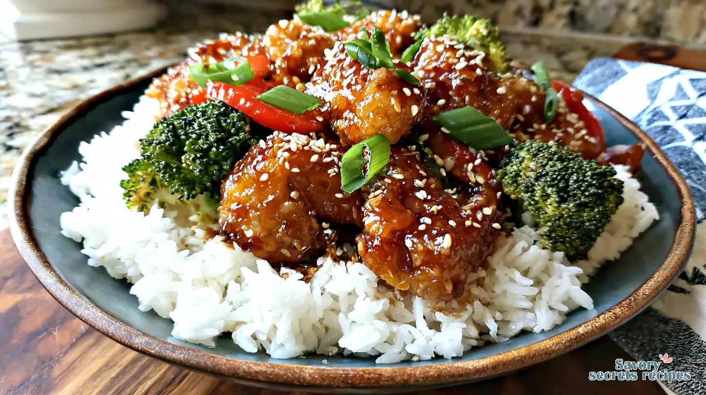 honey garlic chicken rice bowl recipe final presentation