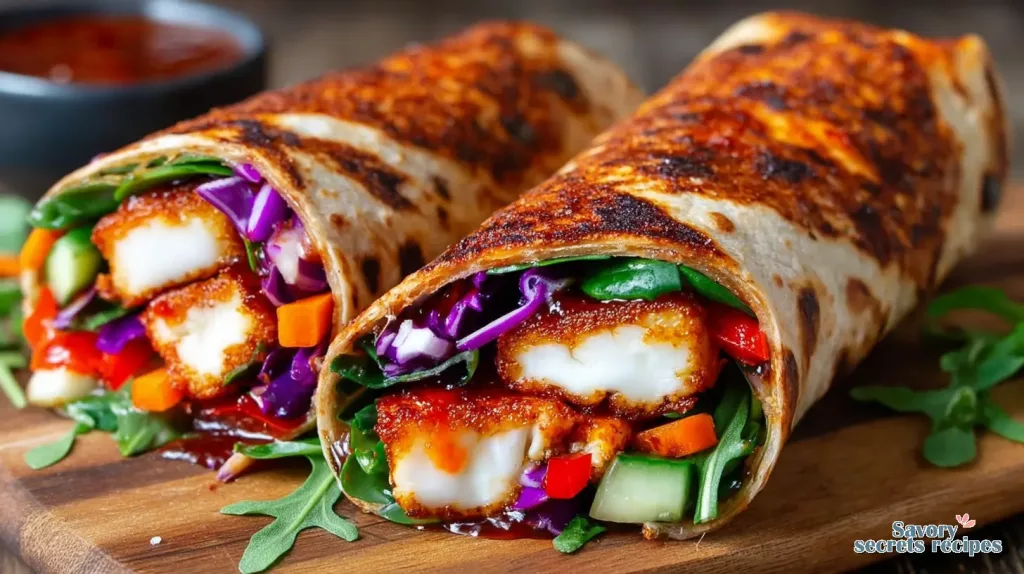 hot honey halloumi wrap 957740620