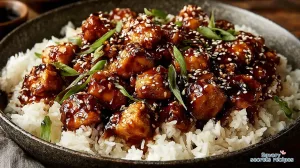 japanese honey garlic chicken rice style 208899909