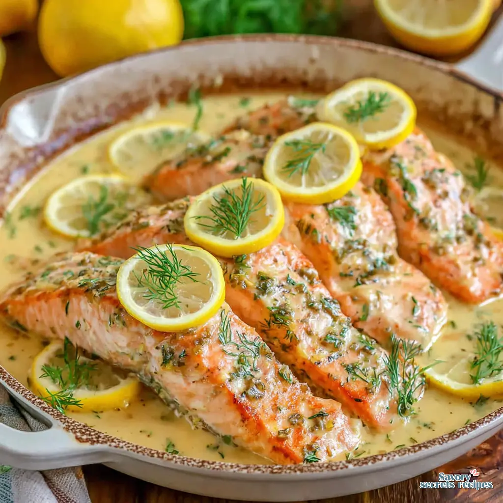 lemon dill salmon skillet final presentation