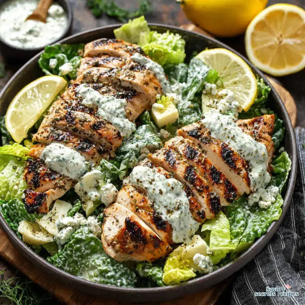 lemon herb grilled chicken salad caesar final presentation