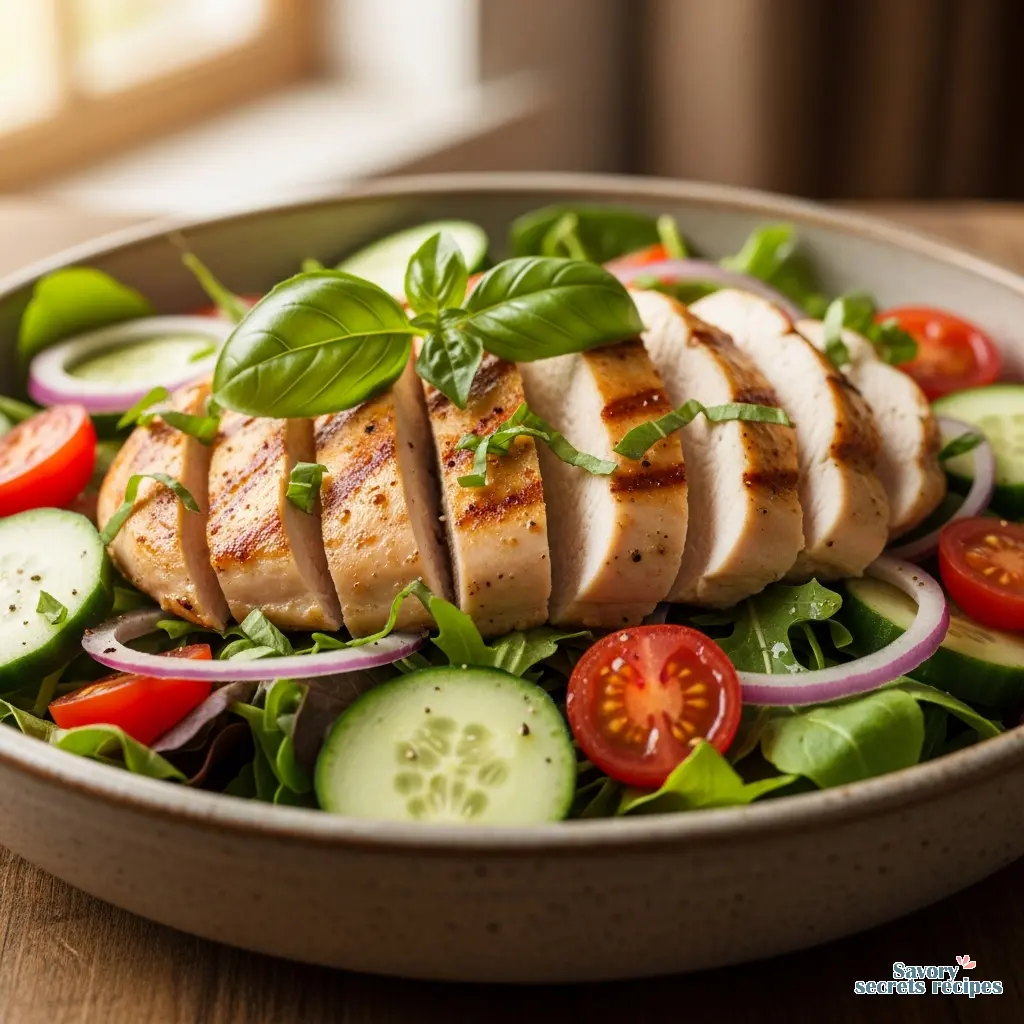 lemon herb grilled chicken salad healthy final presentation