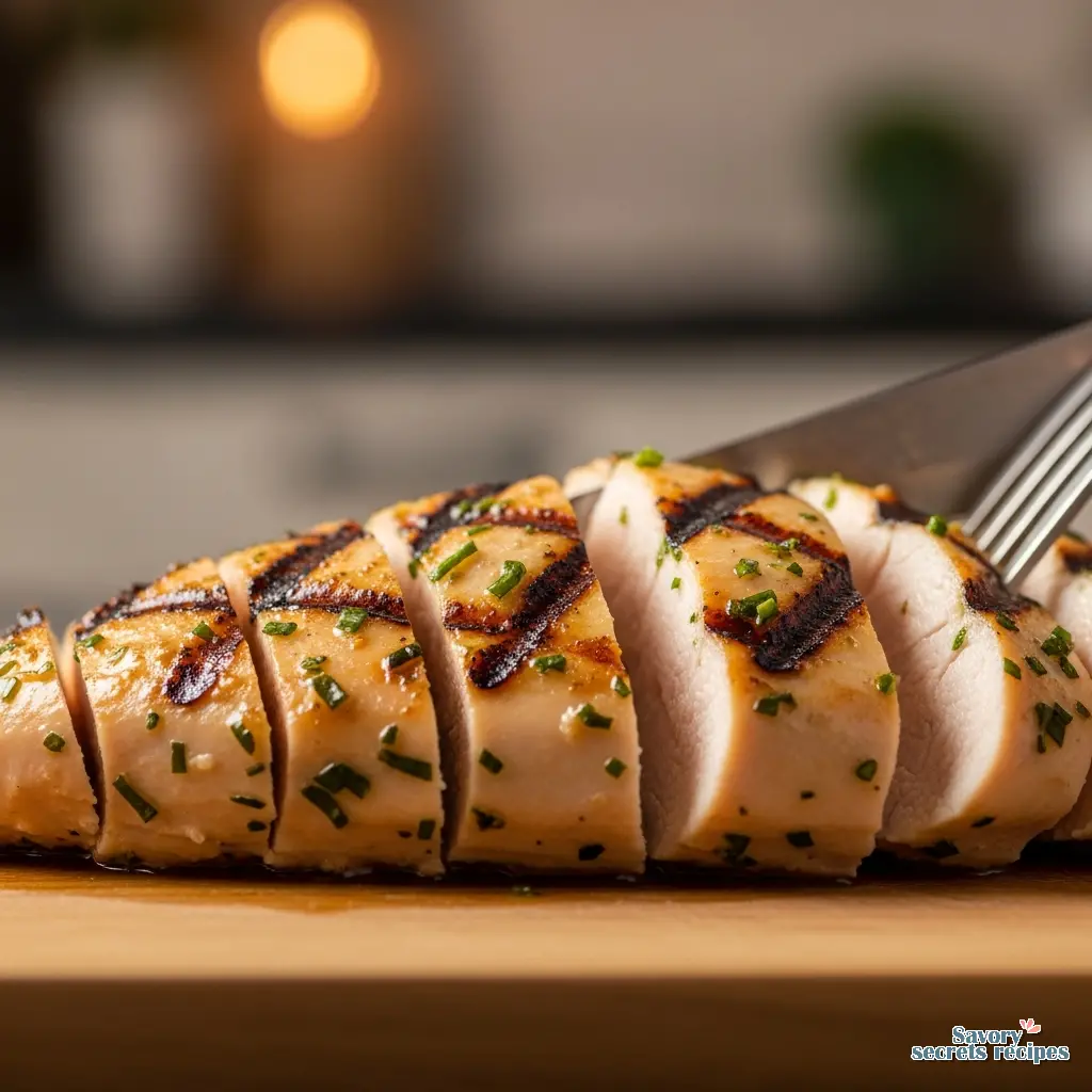 lemon herb grilled chicken salad marinade close up