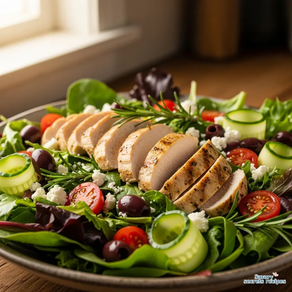 lemon herb grilled chicken salad marinade final presentation