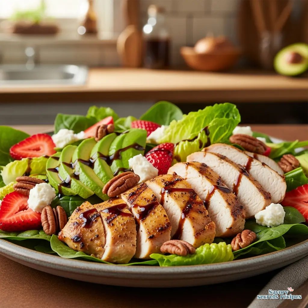 lemon herb grilled chicken salad strawberry final presentation