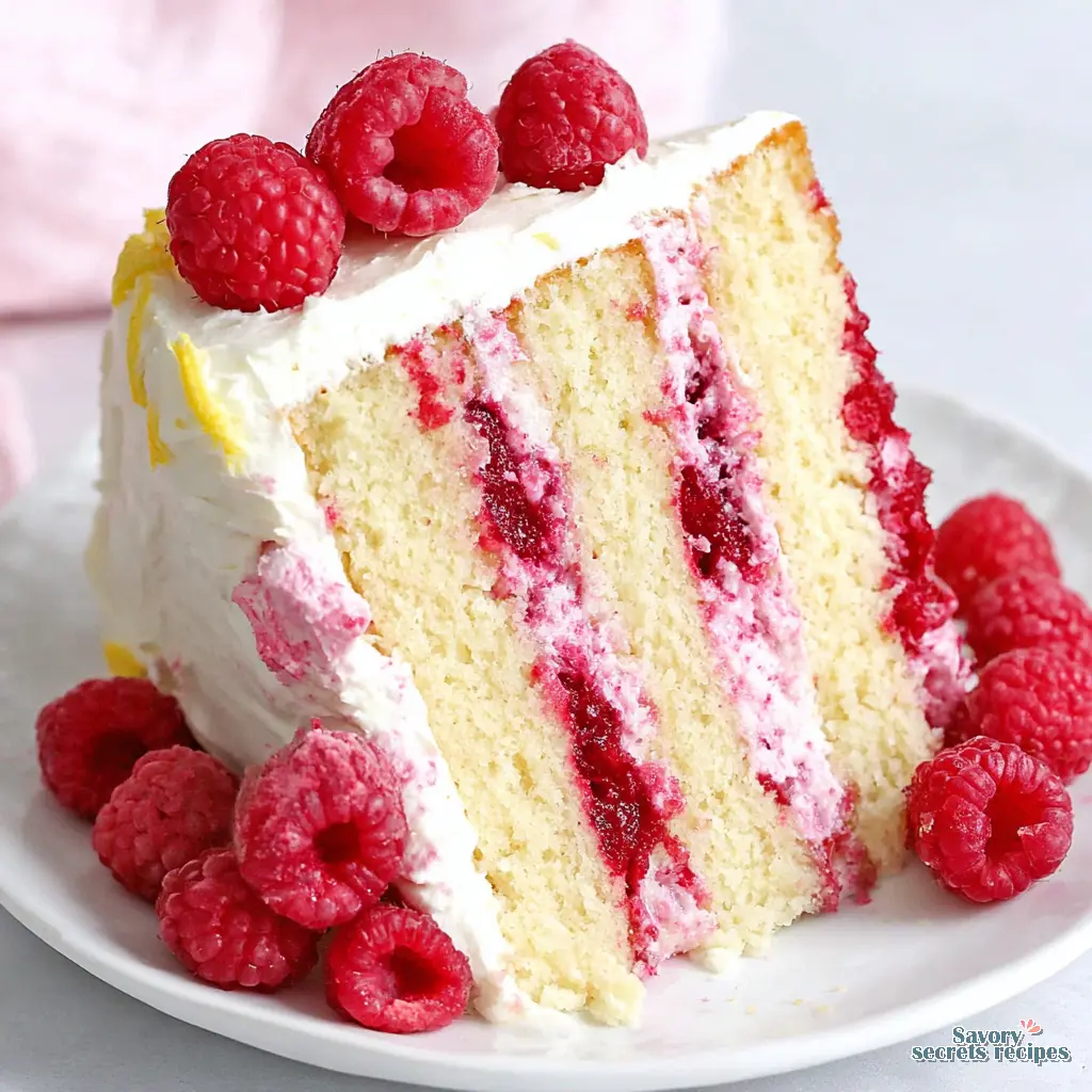 lemon raspberry layer cake 529333334