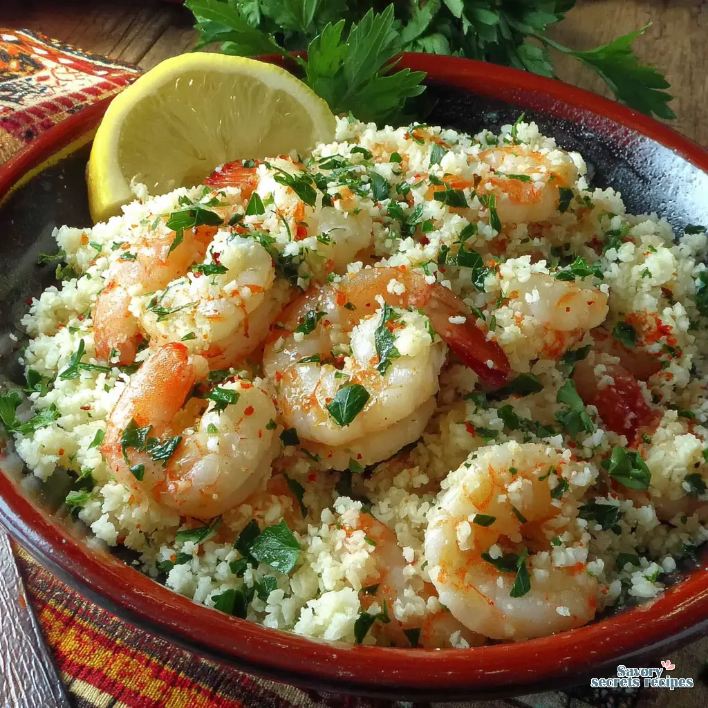 low calorie cauliflower rice shrimp bowl final presentation