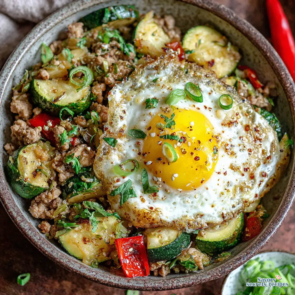 low carb chicken zucchini bowl breakfast final presentation