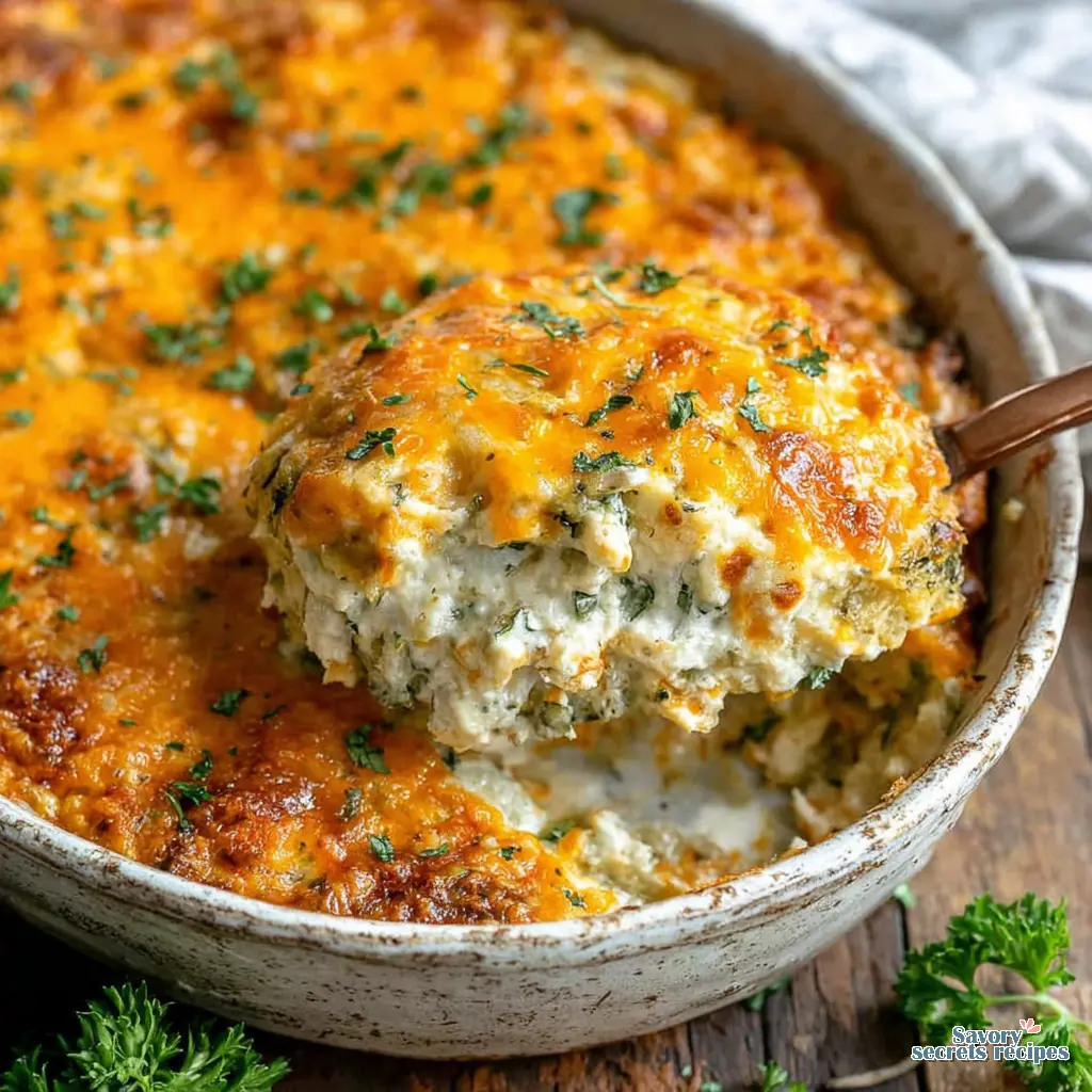 low carb chicken zucchini bowl casserole final presentation