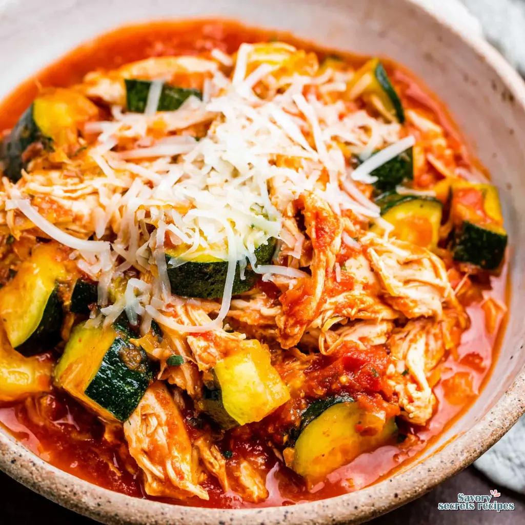 low carb chicken zucchini bowl crockpot recipes easy healthy 334185635