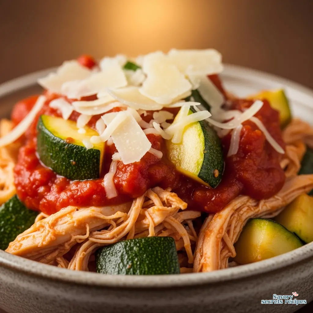 low carb chicken zucchini bowl crockpot recipes easy healthy close up