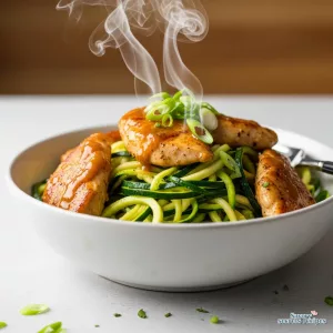 low carb chicken zucchini bowl recipe 535496690