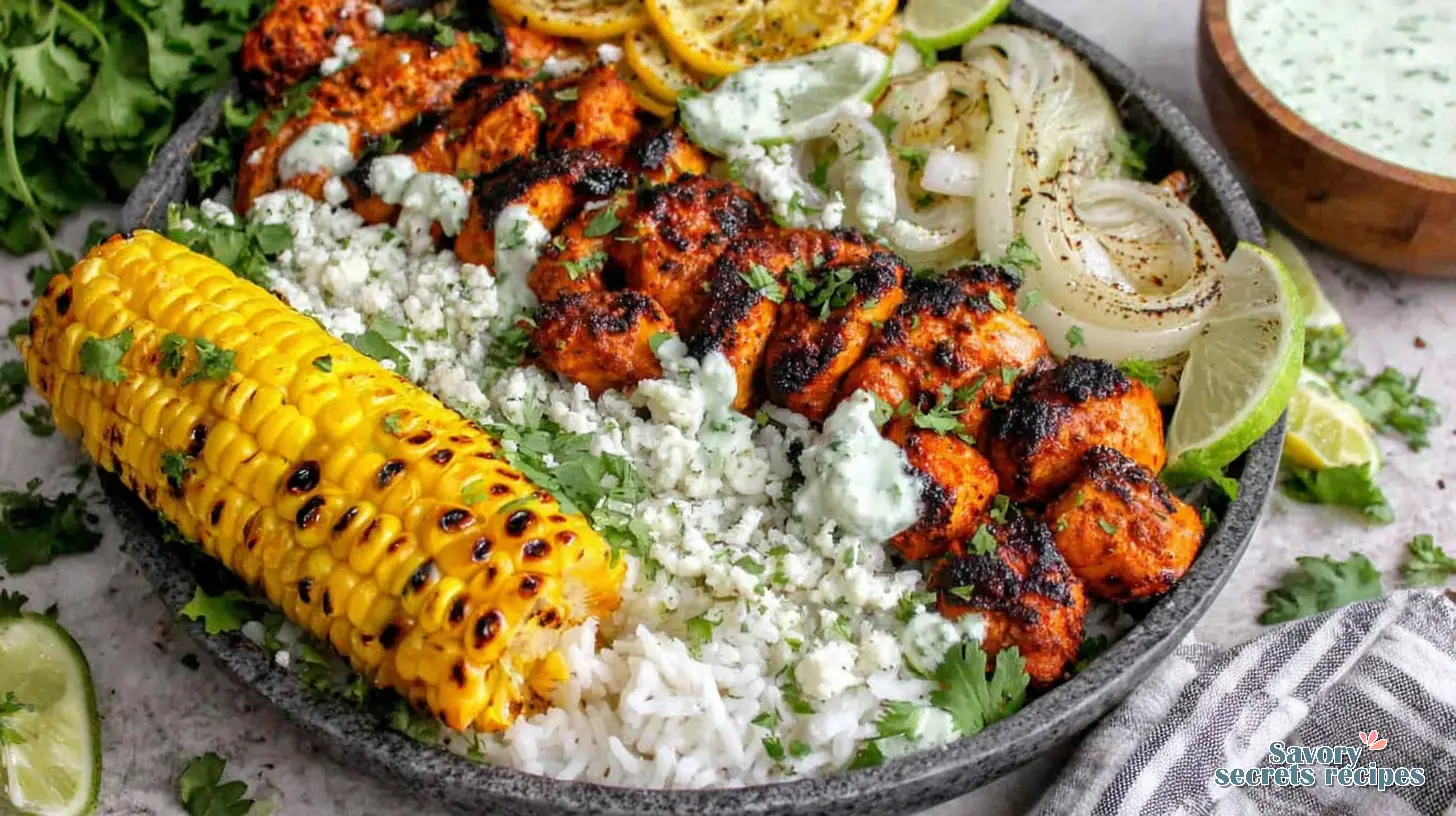 Marinated Chicken Rice Bowl final presentation