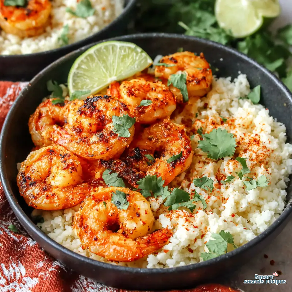 meal prep cauliflower rice shrimp bowl final presentation