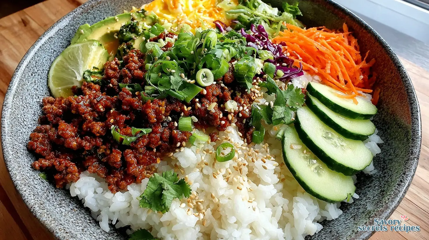 meal prep honey garlic beef rice bowl final presentation