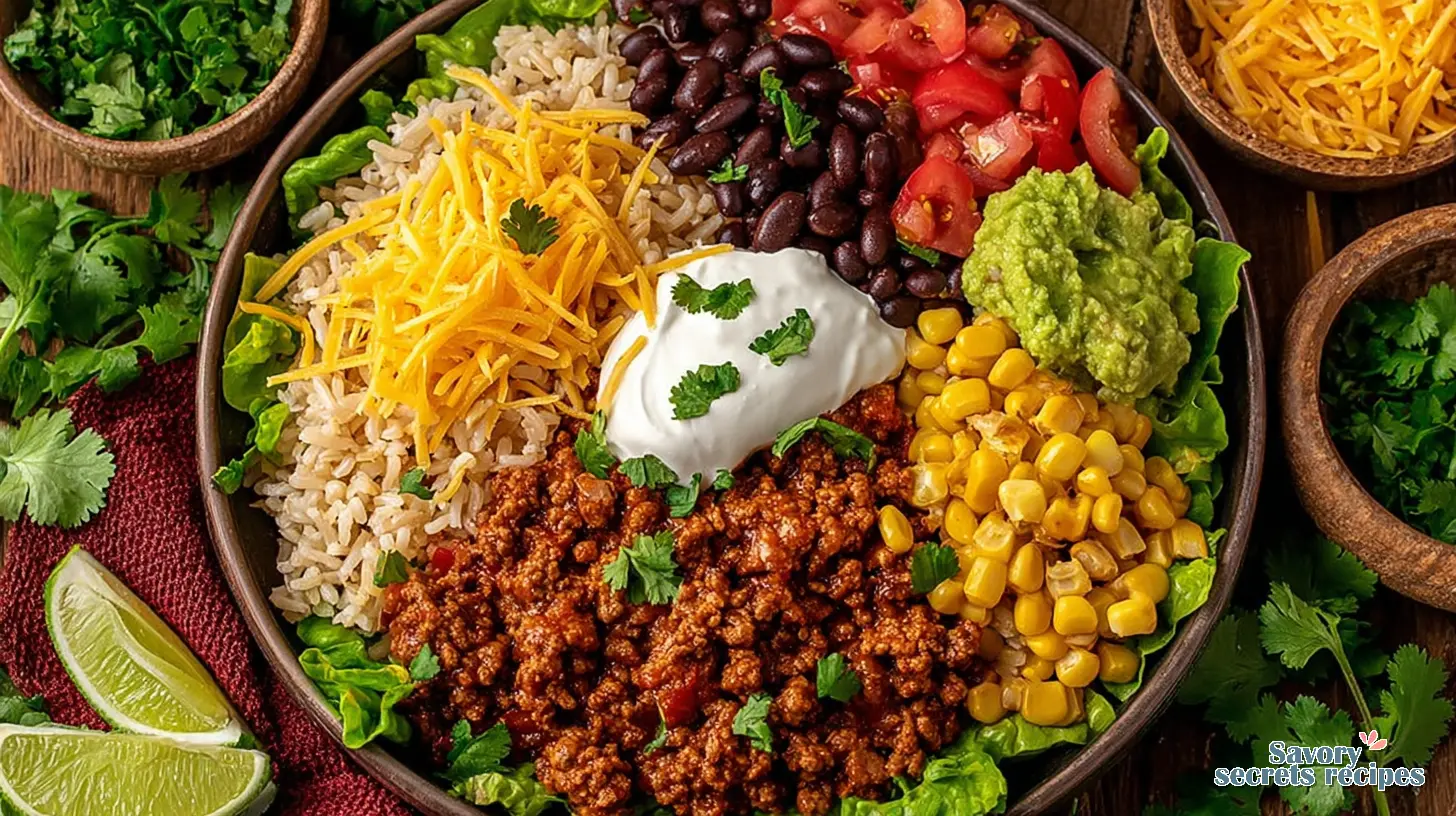 Meal Prep Turkey Taco Bowls final presentation