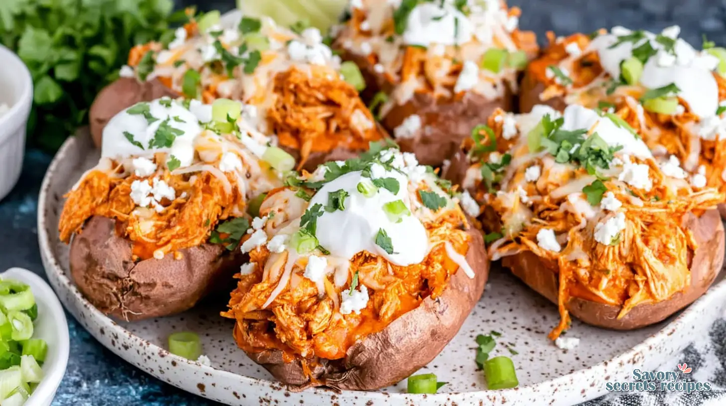 Mexican Chicken Stuffed Sweet Potatoes final presentation