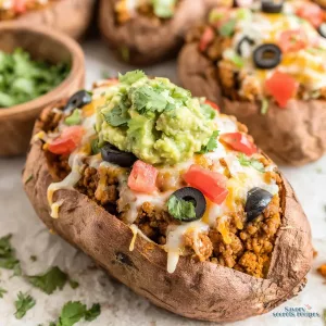 mexican chicken stuffed sweet potatoes air fryer 641786218