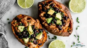 mexican chicken stuffed sweet potatoes black bean 83116207